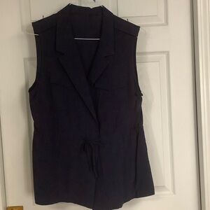 Sleeveless Navy Vest